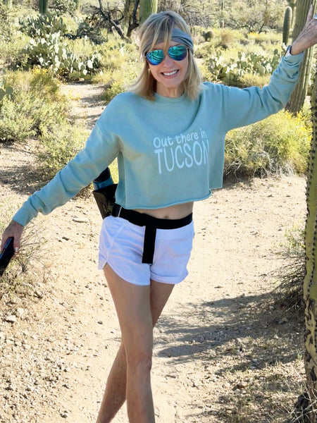 Trendy Crop Top Sweatshirt - Out There In Tucson! *Top Seller