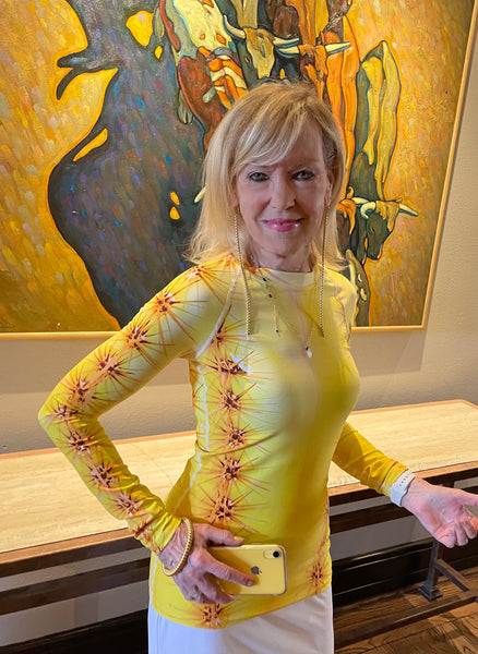 Sunny Yellow "Cactus Tee"  Women's Desert Wear