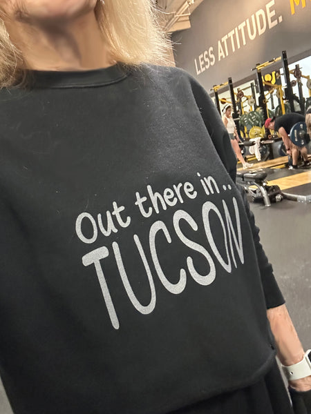 Trendy Crop Top Sweatshirt - Out There In Tucson! *Top Seller