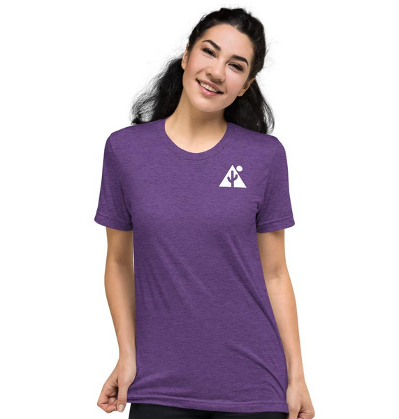 New! "Technical" tri-blend with saguaro image - women's XS-4XL