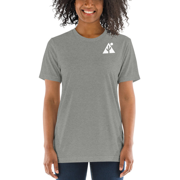 New! "Technical" tri-blend with saguaro image - women's XS-4XL