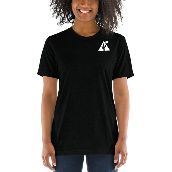 New! "Technical" tri-blend with saguaro image - women's XS-4XL